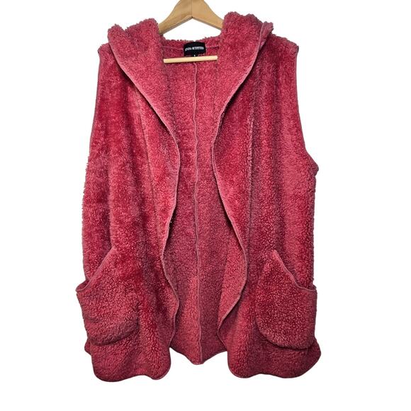 Zenana Outfitters Sleeveless Sherpa Vest Shacket
Pockets Hoodie Women's Small - Picture 1 of 5